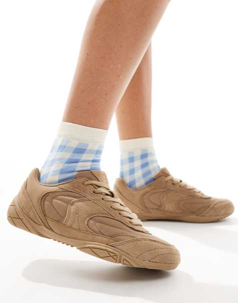 Bershka - Sneakers in camoscio sintetico color sabbia - view 1