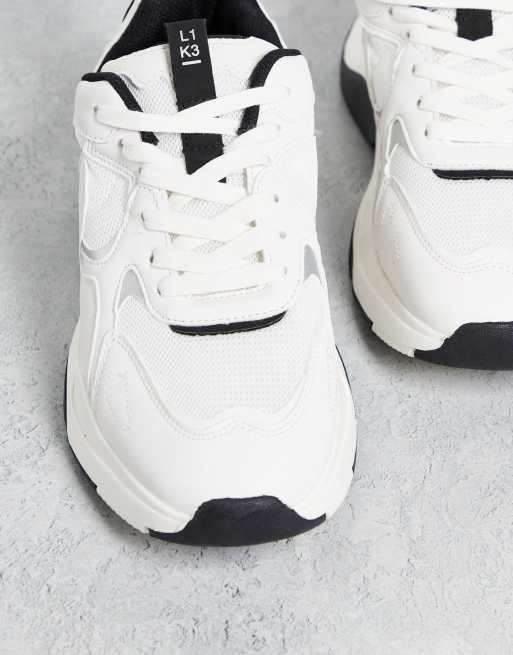 Sneakers wit met cheap zwart