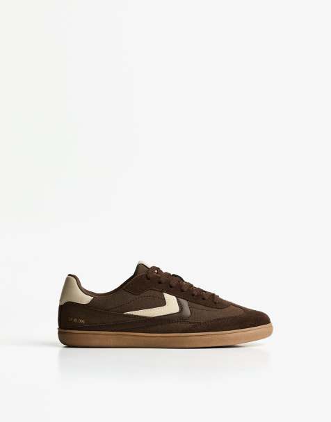 Bershka - Sneakers rétro marroni - view 1