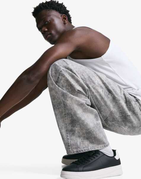 Bershka - Sneakers stringate minimal nere - view 1