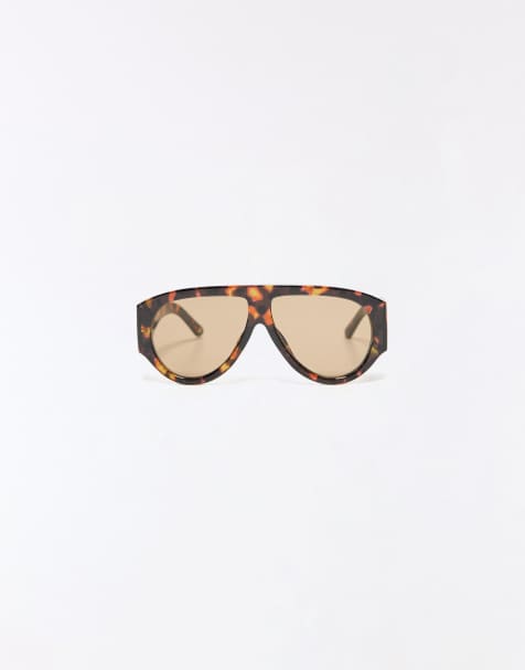 Bershka – Sonnenbrille aus Kunststoff in Braun - view 1