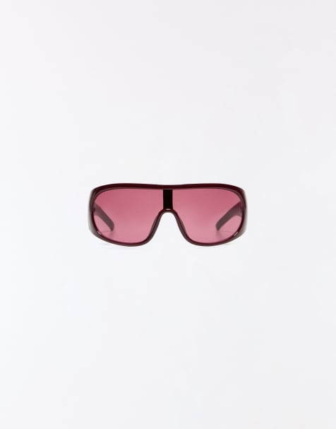 Bershka – Sonnenbrille aus Kunststoff in Schwarz - view 1