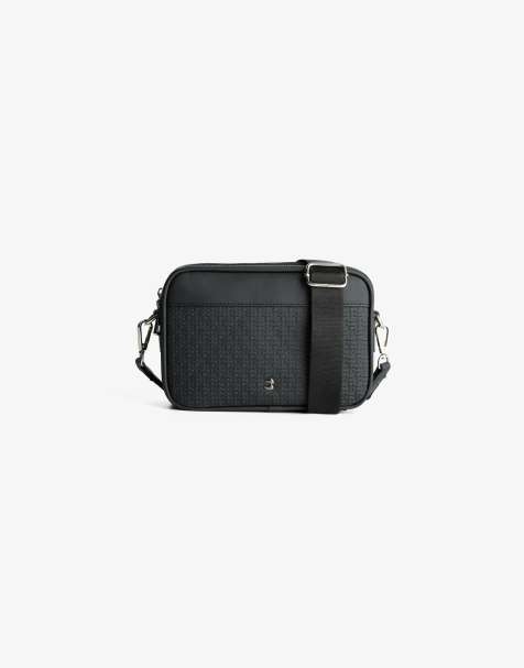 Bershka - Sort crossbody-taske med hævet design - view 1