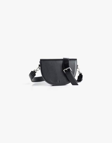 Bershka - Sort halvmåneformet crossbody-taske - view 1