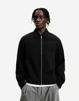 Bershka - Sort jakke med tekstur - view 1