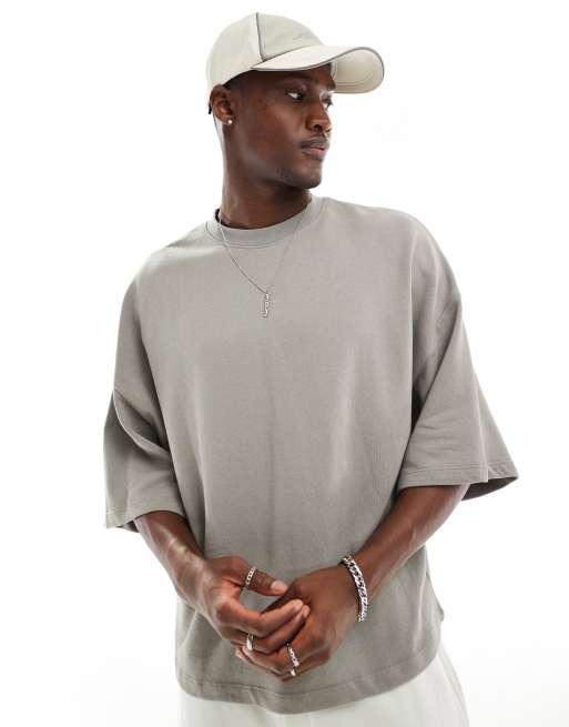 Bershka - Sort, oversized og cropped T-shirt
