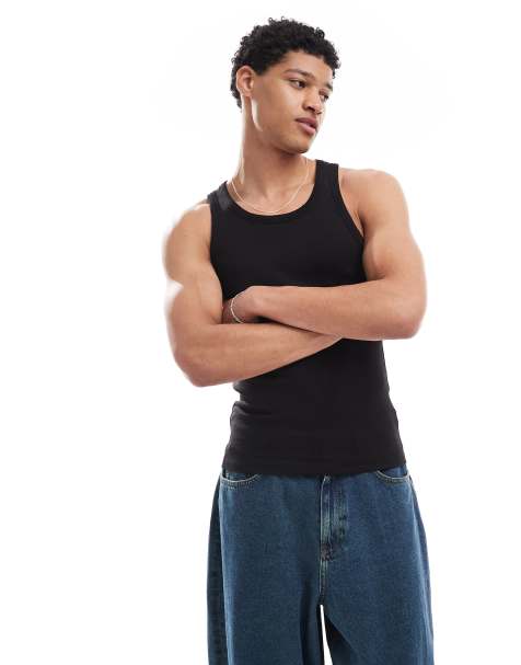 Bershka - Sort ribstrikket overdel - view 1