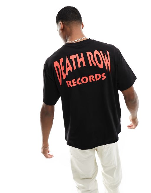 Bershka - Sort T-shirt med 'Death Row Records'-print