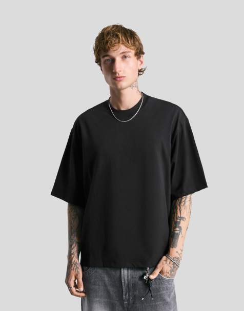 Bershka - Sort T-shirt med korte ærmer - view 1