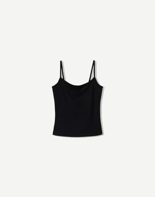 Bershka - Sort top med tynde stropper, 4 af 4