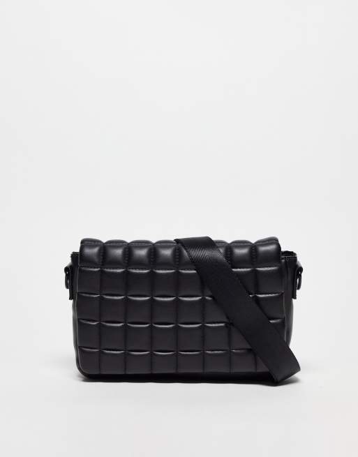 Bershka - Sort vatteret crossbody-taske