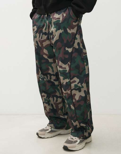 Bershka - Sorte baggy bukser i tech-stof, 2 af 5