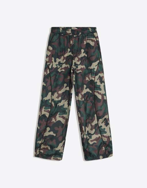 Bershka - Sorte baggy bukser i tech-stof, 5 af 5