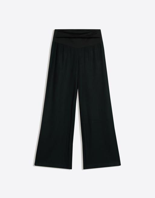 Bershka - Sorte bukser med foldet talje, 2 af 4