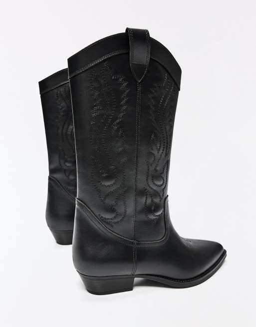 Bershka - Sorte cowboystøvler, 4 af 4