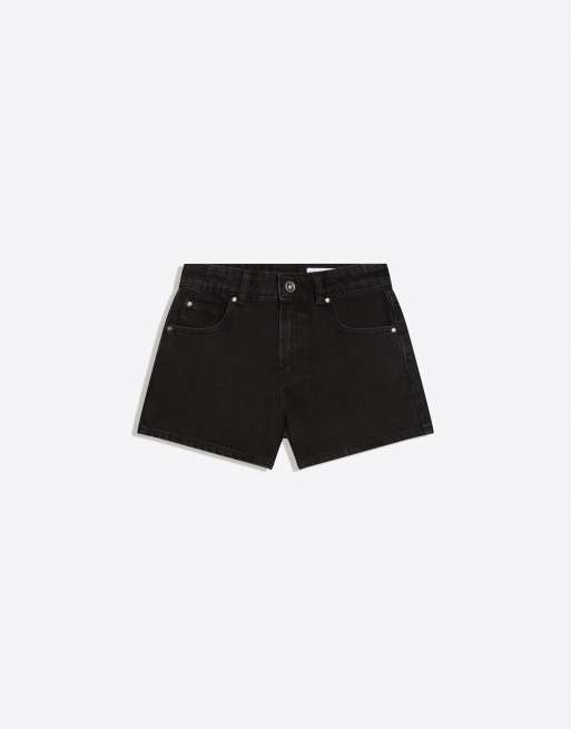 Bershka - Sorte denimshorts i 90'er-stil, 4 af 4