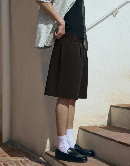 Bershka - Sorte skræddersyede bermudashorts med plisseringer, 4 af 4