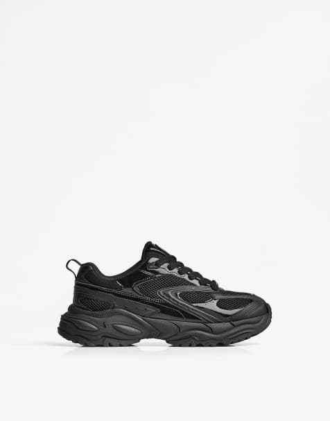 Bershka - Sorte sneakers med chunky sål - view 1