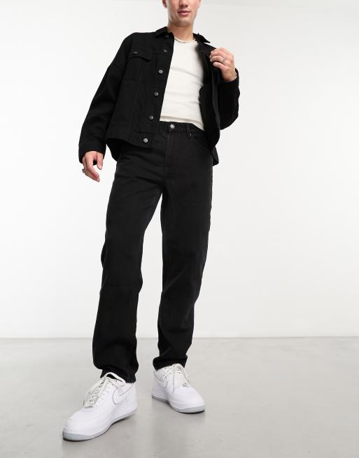 Bershka - Sorte vintage jeans med lige ben, 1 af 4