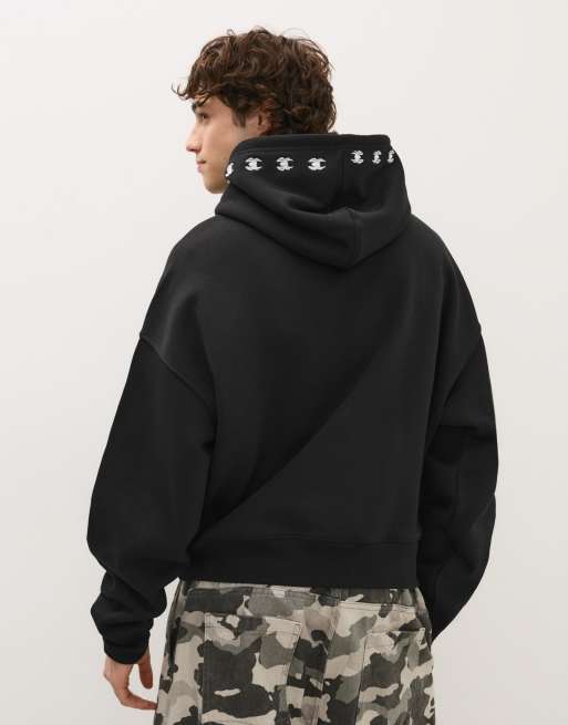 Bershka Spider-Man Kapuzenpullover in Schwarz, 4 von 6