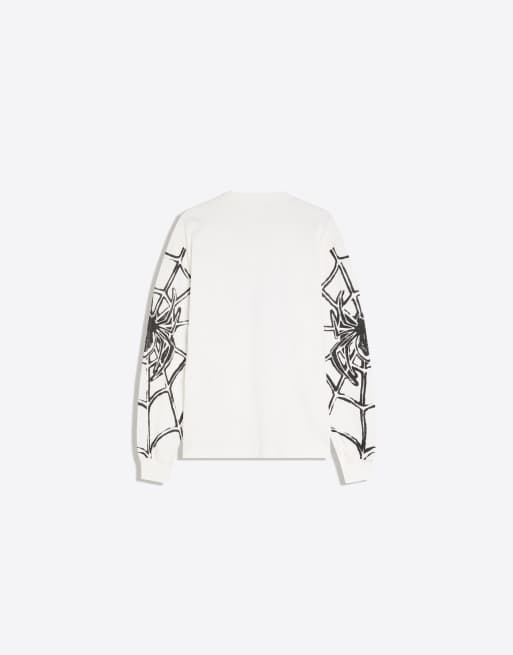 Bershka Spider-man t-shirt à manches longues blanc, 6 de 6