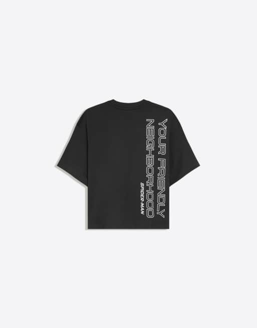 Bershka Spider-Man T-shirt a maniche corte nera, 6 di 6