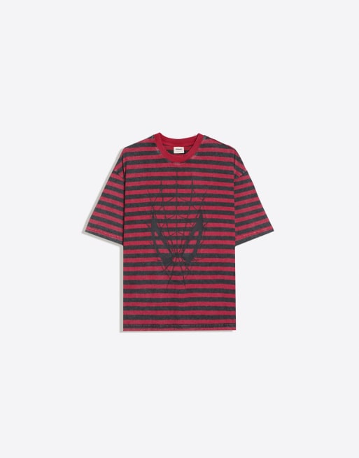 Bershka - Spiderman - Rød T-shirt med print, 5 af 6