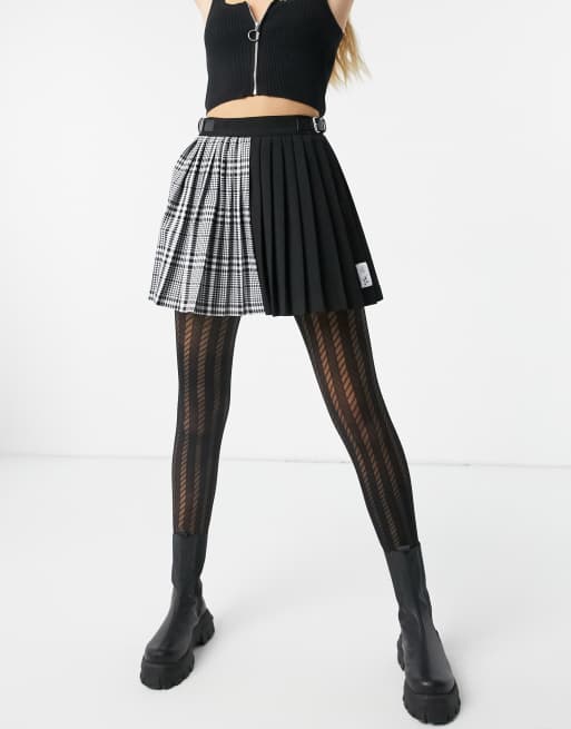 Black tartan 2024 tennis skirt