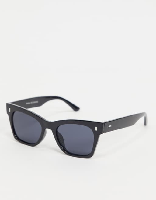 Bershka Square Sunglasses In Black Asos