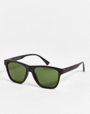 Bershka square sunglasses in black