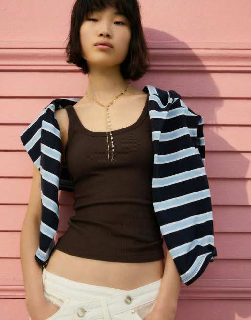 Bershka Star lariat in gold, 3 of 3