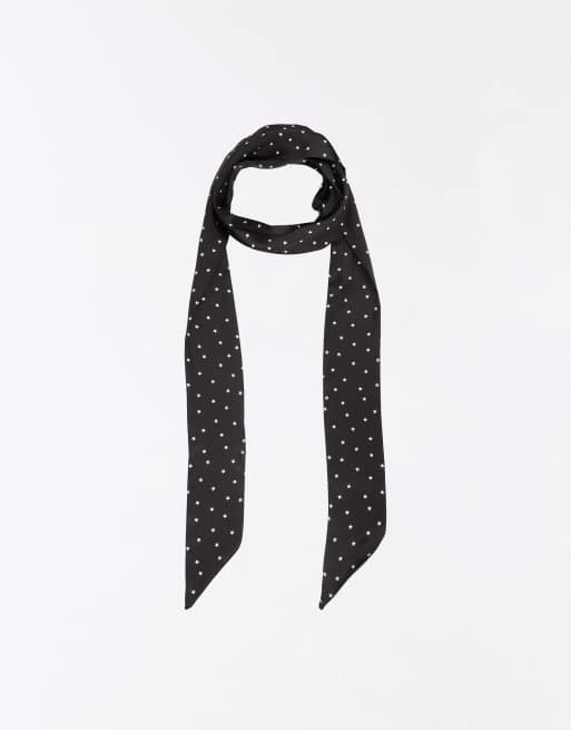 Bershka Star print neckerchief in black, 3 of 4