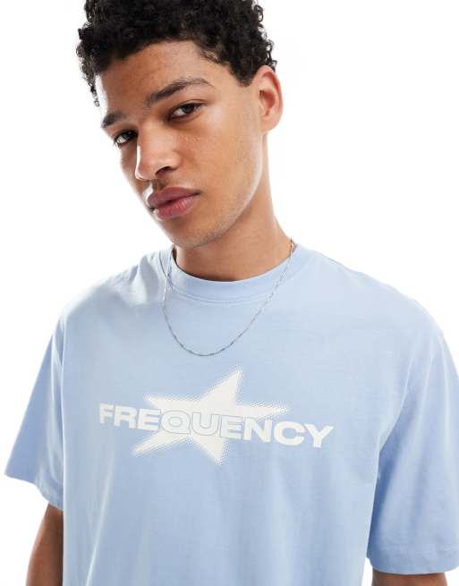 Bershka star t-shirt in blue | ASOS