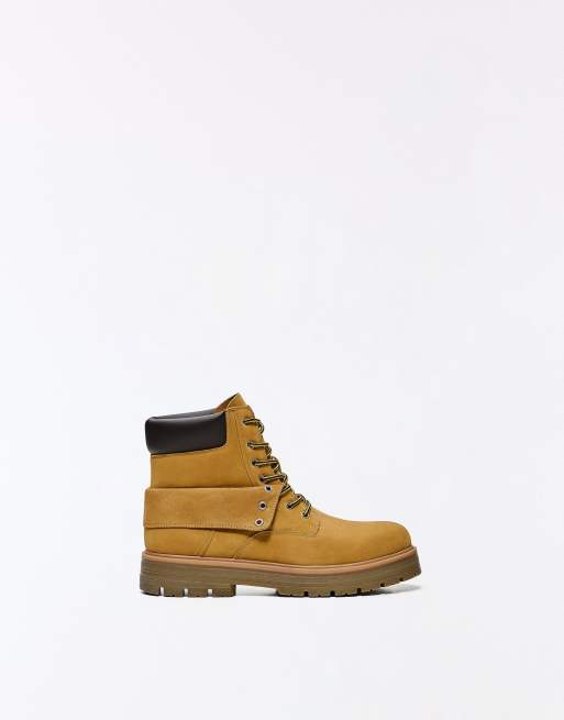 Bershka - Stivaletti stringati color cuoio, 3 di 6