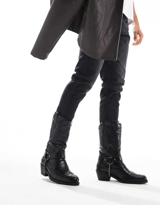 Bershka Stivali neri stile western ASOS