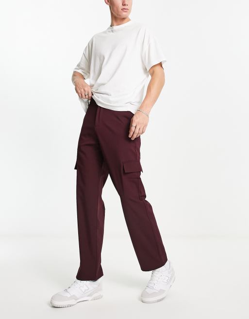 Streetstyle Burgundy Baggy fit Cargo Pant –