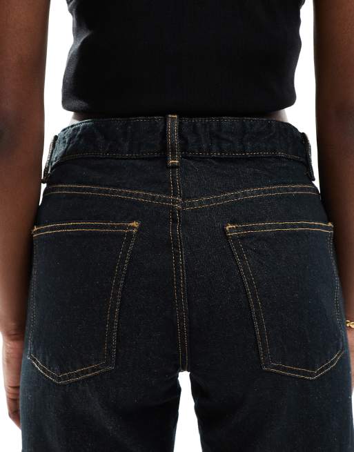 Bershka straight fit jeans in blue, 5 of 5