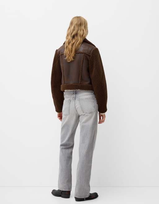 ☆ドイツ発*BERSHKA*新作*ストレートフィットデニム/GREY☆ Bershka straight fit jeans in light grey | ASOS
