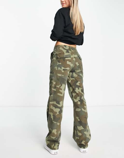 Camo Straight-Leg Cargo Pants