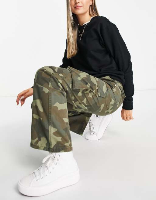 Bershka Camouflage Military Coats & Jackets for Women