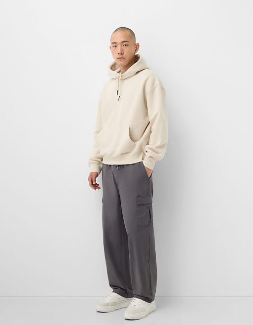 Bershka straight leg cargo pants in dark gray | ASOS Bershka straight leg cargo pants in dark gray | ASOS