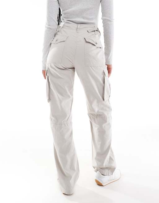 Plus Stone Pocket Cargo Straight Leg Pants