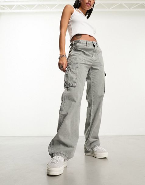 Women Y2k Baggy Wide Leg High Waist Vintage Patchwork Jeans Ripped Cargo  Pants 2023 Spring Autumn Denim Pants New Streetwear