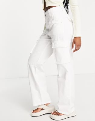 white cargo pants