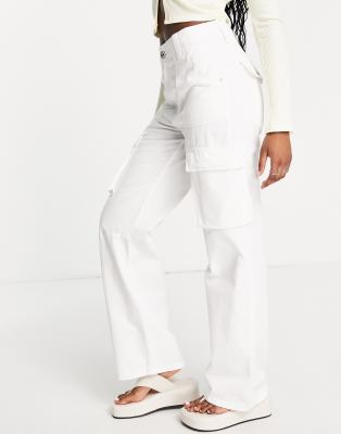 cargo white pants