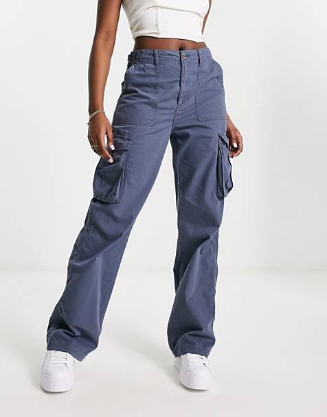 Woman's Trousers Soft Denim Pants Black 6 Pocket Pants For Girls
