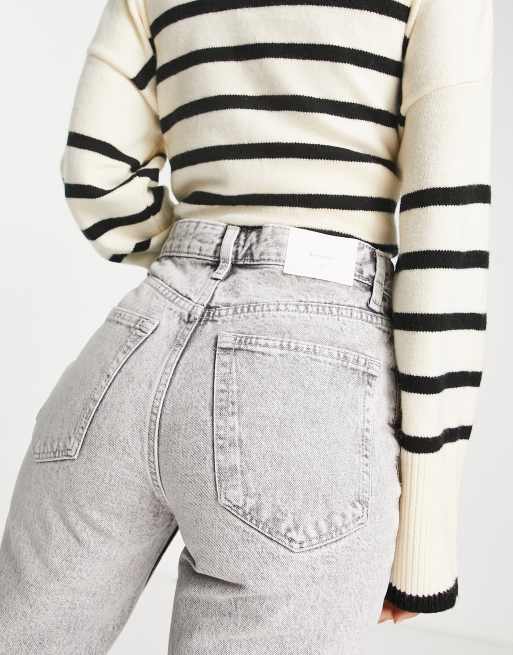 Jean gris bershka hot sale