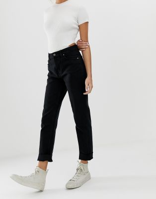 straight cropped jeans bershka