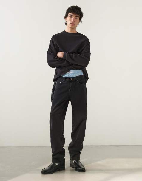 Bershka Straight-leg jeans in black - view 1