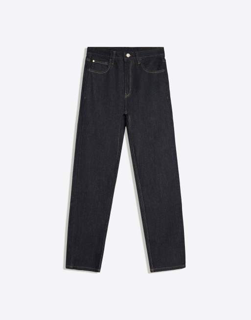 Bershka Straight-leg jeans in blue, 4 of 4